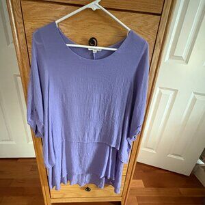 Umgee Flowing Lavender Blouse.